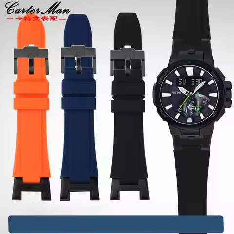 Rubber Bracelet for Casio PROTREK series mountaineering PRW-7000 PRW-7000FC modified high-quality si