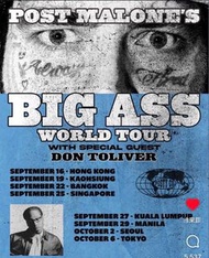 Post Malone Big Ass 世界巡迴演唱會門票