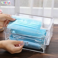 FR-K105 Kotak Penyimpanan Tempat Masker Akrilik Organizer Box / Kotak Serbaguna Rak Bening Kotak