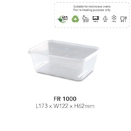 Felton Disposable Microwave Rectangular Food Container FR1000 /FR750/FR650(1000mL /750ml x 50 pieces