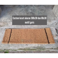 CUSTOM Keset anyam ukuran 300x30 motif garis keset ijuk