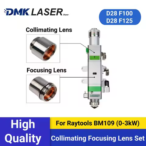 DMK BM109 1.5KW laser Collimating Focusing Lens group set D28 F100 F125mm with Lens Holder for Rayto