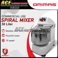 [ ORIMAS ] HS30MT 30Liter 12KG Spiral Mixer Food Dough Mixer Commercial Heavy Duty Use