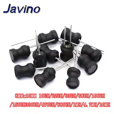 10PCS Power Inductor DIP 8X10mm 2.2UH 4.7UH 10uH 22uH 100uH 330uH 470uH 1MH 2.2MH 4.7MH 10MH Inducta