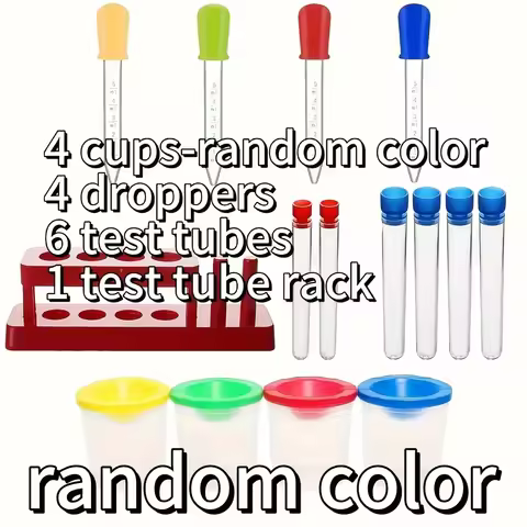 15-Piece Color Expansion Training Set, Test Tube Rack Set, and Color Mixing Pipette Set - High Quali