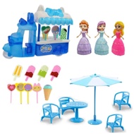 Ice Cream Picnic Holiday Camper Van Bus Set with Mini Table Chair Playset & 3 Cute Dolls