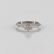 【二手】蒂芙尼 (TIFFANY&Co.) 單鑽戒指，0.42克拉，8.5號，Pt950鉑金，3.46克，銀色