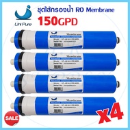 FastPure ยกชุด 4 ชิ้น ไส้กรองน้ำ ไส้กรองเมมเบรน 150 GPD RO Membrane เครื่องกรองน้ำ เครื่องกรอง ไส้กรอง  ตู้น้ำหยอดเหรียญ ACOBI Fast Pure Silvertec  Unipure