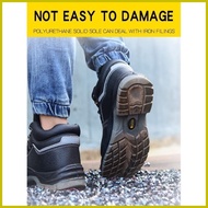 ☬ ∈ ✗ JMS 065Safety Shoes For Men Anti-smash-proof Steel Toe Steel Non-slip Work Shoes  (Random BRA
