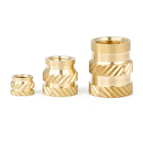 M2 M2.5 M3 M4 M5 M6 M8 Brass Heat Insert Nut Double Twill Knurled Hot Melt Molding Injection Embed I