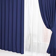 Iris Plaza Ready-to-Use Curtain Set of 4, Width 39.4 inches (100 cm) x Length 78.7 inches (200 cm), 