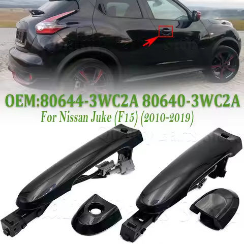 Front Driver Exterior Door Handle O/S Driver Right Side Keyless Entry Black 80644-3WC2A 80640-3WC2A