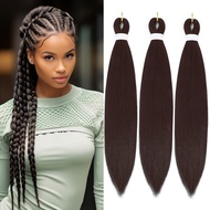 Pre Stretched Synthetic Braiding Hair 3Pcs Natural Black Braiding Hair for Professional Braiding Hai