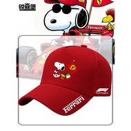 Cartoon puppy Farah F1 race team Peaked caps for casual shade, summer men's baseball cap, outdoor su