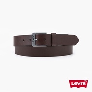 Levis 男款 真皮皮帶 / 精工Logo鐫刻釦頭 深棕 人氣新品