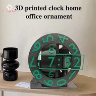 Luckybabys> 3D Printed Triaxial Clo with Rotating Numeric Display PLA Digital Clo Living Room Deskto