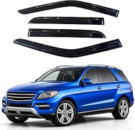 Window Visor Compatible with Mercedes-Benz ML/GLE 2012-2019, Rain Guard Tape-On Extra Durable Sun Wi