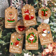 ✨🎄[50 TAGS SET] Christmas Tag l Xmas Gift Card Tags l Snowman Christmas Tree Santa Claus Socks l Present Hemp Strings