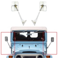 1 Pair Simulation Metal Fj40 Dedicated Silver Rearview Mirror Moodware for 1/10 RC Crawler Car Traxx