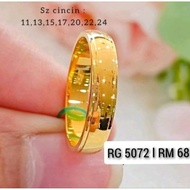 ORIGINAL ZHULIAN Cincin Belah Rotan saduran emas 999 RG5072