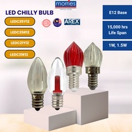 Arex LED Chilly Bulb  Mini E12  LED 1W / 1.5W Energy Saving - LEDC25 LEDC21