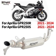 Slip On For Aprilia GPR250 R S GPR250R GPR250S 2021 - 2024 Motorcycle Espace Moto Exhaust System Mi