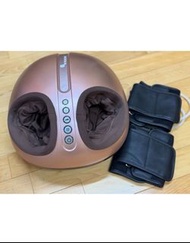 出售：Maxcare 足舒健 Foot Relax massage 玫瑰金色，腳部，足部，腳底，小腿按摩器，有温熱按摩功能，在家輕鬆按腳, 享受休閒的自主足療，滾輪按摩，揉捏按摩以及氣壓按摩，三種不同