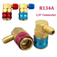 2Pcs R134aA High / Low Quick Adapters Coupler Connector Auto A/C Manifold Gauge