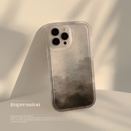 Ink Hills Cool Style Silicone Transparent Case Shock-resistant Phone Case Compatible with iPhone17Pr