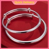 Original Malaysia In Stock Birthday Gift for Women Adjustable Bangle Silver S925 Bracelet Men Gelang Tangan Perempuan Viral Murah Gelang Tangan Lelaki Gelang Tangan Perempuan Viral Murah Gelang Tangan Silver Bracelet Gifts for Women Party Accessories