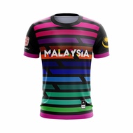 CLEARSTOCK baju sukan lelaki kolar/ muslimah malaysia jalur 3D polyester quick dry breathable unisex