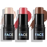 3PcsFaceContourSticksSet,ShadeswithHighlighter&BlushSculptedComplexionWandContourLongLastingBuildabl