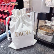 Domestic Counter Dior Dior White Drawstring Bag Cosmetic Storage Bag Cotton Linen Bag Drawstring Bag