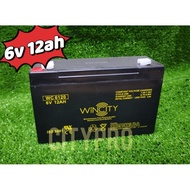 HOT🔥Wincity 6V 12AH rechargeable battery Autogate UPS GENUINE Sealed Lead Acid Battery