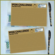 ◳ ◨ ✟ Ipon Challenge 2025 2024 Booklet with Pouch Pen Alkansya Chinkee Tan Binder 20 Pesos 50 100 5