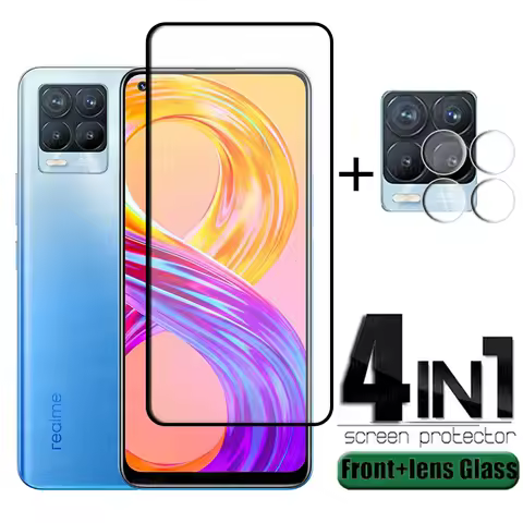 4-in-1 For OPPO Realme 8 Pro Glass For Realme 8 Pro Tempered Glass Screen Protector For OPPO Realme 