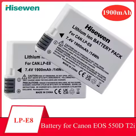 LP-E8 Lithium Battery 1900mAh Rechargeable Battery For Canon EOS Rebel T3i T2i T4i T5i 600D 550D 650