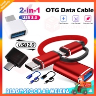Ready Stock High Quality Micro USB / Type C/ to USB 2.0 OTG 2 in 1Adapter Converter for iPhone Andro