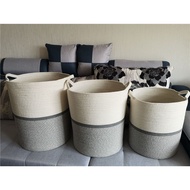 Decorative Cotton Rope Handmade Basket GO2MALL [SG Stocks]