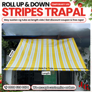 4ftx6ft ROLL UP AND ROLL DOWN PVC TRAPAL STRIPES DESIGNS TEMPORARY USE TRAPAL LONA TOLDA TARPAULIN W