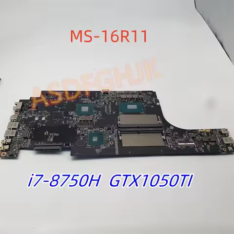 Original MS-16R11 Mainboard For MSI GF63 MS-16R1 Laptop Motherboard With CPU i7-8750H GTX1050TI 4G T