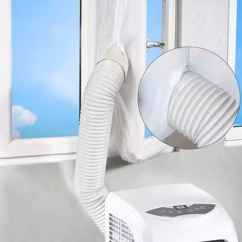 AirLock Window Seal for Portable Air Conditioner,400 Cm Flexible Cloth Sealing Plate Window Seal wit