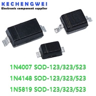 Brand new 100pcs SMD diode 1N5819W 1N4007W 1N4148W SOD123 SOD-323 SOD-523 1206 0805 1N4148WS 1N5819W