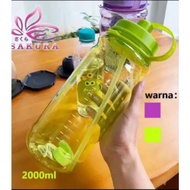 2 LITER JUMBO Drinking Bottle - BZ 222 Large 2000ml Drinking Water Bottle 2Ltr