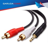 ILLUPRO AUX to 2 RCA Cable 5 meters 2 in 1 Stereo AUX Cable 3.5mm to 2 RCA 5m