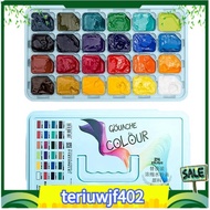【●TI●】Set Art Beginner Concentrated Gouache Paint 30ML 24Color Jelly Replaceable Pack Gouache Paint 