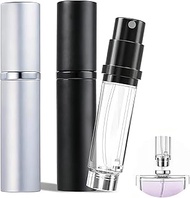 Perfume Atomiser Refillable 5 ml, Pack of 2 Perfume Bottles, Portable Mini Perfume Atomiser, Alumini