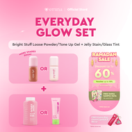 NEW! Emina Everyday Glow Set - Jelly Stain or Glass Tint and Loose Powder or Tone Up Gel |Beauty Ess