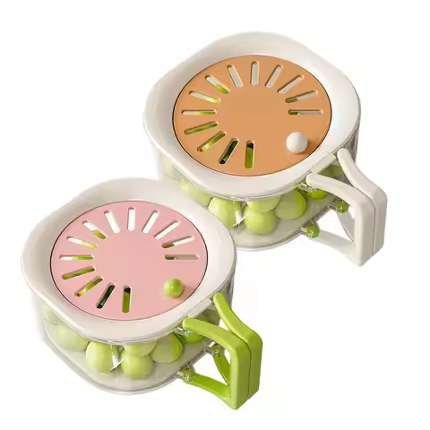 Fruit Washing Bowl with Strainer 2-in-1 Foldable Handle Multifunctional Dining Tool with Lid Vegetab
