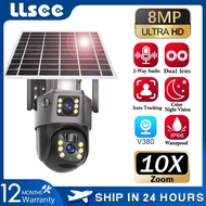 LLSEE V380 Pro 4G Sim Card 8MP 4K Solar Wireless CCTV Camera